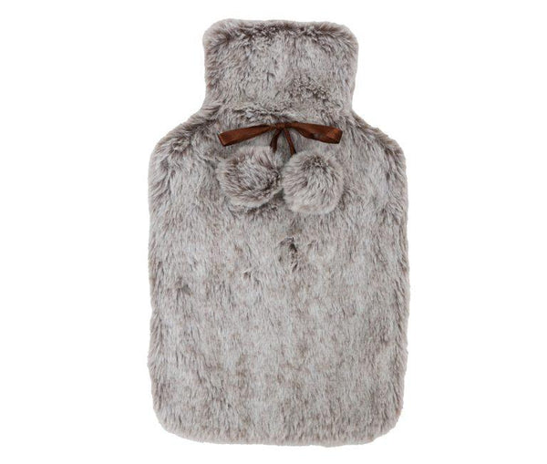 Wicked Sista Faux Fur Hot Water Bottle With Cover Mocha