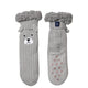 Foote Street Chenille Dog Slipper Socks Grey Toddler