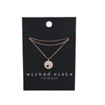 Wicked Sista V Shape Necklace Rose Gold Adjustable