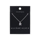Wicked Sista letter R initial pendant Necklace in sterling silver