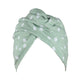 Wicked Sista Printed Turban Sage Polka