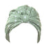 Wicked Sista Printed Turban Shower Cap Sage Polka