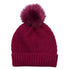 Wicked Sista Honeycomb Knit Beanie with Pom Pom in Plum
