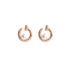 Wicked Sista Circular Pearl Studs in Rose Gold Elegant Jewellery for Women