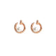 Wicked Sista Circular Pearl Studs in Rose Gold Elegant Jewellery for Women