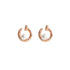 Wicked Sista Twirl Pearl Studs in Rose Gold
