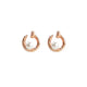 Wicked Sista Twirl Pearl Studs in Rose Gold