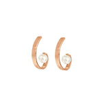 Wicked Sista Large Rose Gold Hoop Earrings with Diamante 4.6cm