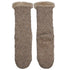 Wicked Sista Diamond Knit Taupe Fleck Slipper Socks