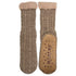 Wicked Sista Mister Wave Twist Cable Knit Slipper Socks Coffee Marle