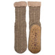 Wicked Sista Mister Wave Twist Cable Knit Slipper Socks Coffee Marle