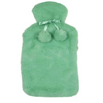 Wicked Sista Hot Water Bottle Cover Faux Fur Sea Green