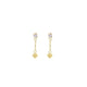 Wicked Sista Gold Valentine Heart Drop Studs