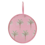 Wicked Sista Foldable Hand Fan with Island Palm Design