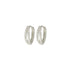 Wicked Sista Paige Crystal Huggie Hoop Earrings Silver