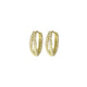 Wicked Sista Gold Plated Paige Crystal Pave Huggie Hoop Earrings