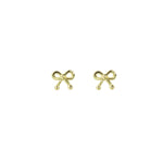 Wicked Sista Gold Delicate Bow Stud