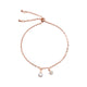 Wicked Sista Floral Pearl Charm Bracelet Rose Gold