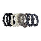 Wicked Sista Slim Satin Scrunchie Set Monochrome Grey 8 Pieces