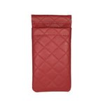 Wicked Sista Quilted Double Eyewear Case Burgundy