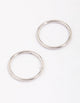 Wicked Sista Surgical Steel Plain Sleeper Earrings Silver 12MM