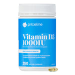 Priceline Pharmacy Vitamin D3 1000 IU for Bone Health and Calcium Absorption 250 Capsules
