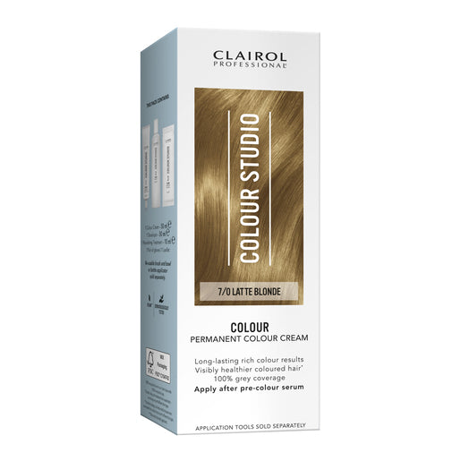 Clairol Professional Colour Studio Step 2 Permanent Hair Colour Cream 7/0 Latte Blonde 150mL