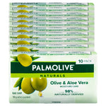 Palmolive Naturals Aloe and Olive Oil Bar Soap 10 Pack 90g