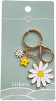 Urban Products Yellow & Green  Daisy Flower Keyring
