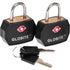 Globite TSA Approved Luggage Locks for Travel Security Black 2 Pack