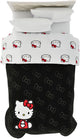 Franco Hello Kitty Super Soft Microfiber Reversible Comforter Bedding Set Twin Official Licensed Product