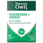 Nature'S Own Magnesium Energy Effervescent With B Vitamins Supplement Orange Flavour 60 Tablets