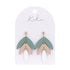 Splosh Kiki Green Monstera Leaf Statement Dangle Earrings