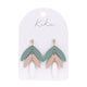Splosh Kiki Green Monstera Leaf Statement Dangle Earrings