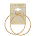 Earsense Gold Faceted Click Hoop Earrings 35mm