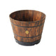 Vegtrug Wooden Barrel Planter Burnt Oak Finish