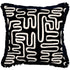 Escape to Paradise Cushion Cover Coastal Fringe Black Maze Black 60CM X 60CM