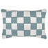 Escape to Paradise Cushion Cover With Piping Check Blue 35CM x 50CM