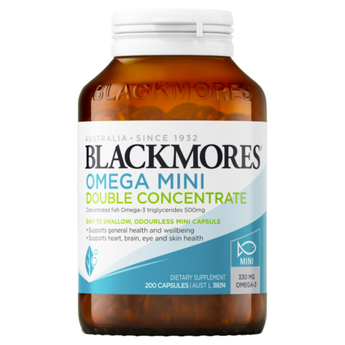 Blackmores Omega Double Concentrate Fish Oil 200 Capsules