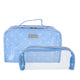 Wicked Sista Pale Blue Polka 2-in-1 Cosmetic Bag Set