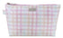 Wicked Sista Pastel Gingham Luxe Large Cosmetic Bag