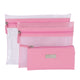 Wicked Sista Jenna Trio Purse Set in Peony Pink