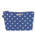 Wicked Sista Denim Polka Dot Large Luxe Cosmetic Bag