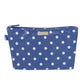 Wicked Sista Denim Polka Dot Large Luxe Cosmetic Bag