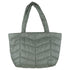 Wicked Sista Quilted Tote Bag in Grey
