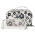 Wicked Sista Monochrome Floral 2 in 1 Cosmetic Bag Set for Travel and Makeup Storage