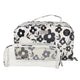 Wicked Sista Monochrome Floral 2 in 1 Cosmetic Bag Set for Travel and Makeup Storage