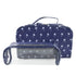 Wicked Sista Mini Palm Navy 2-In-1 Cosmetic Bag Set