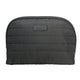 Wicked Sista Quilted Round Shell Cosmetic Bag Black Medium