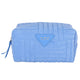 Wicked Sista Terry Tile Rectangular Makeup Bag in Sky Blue